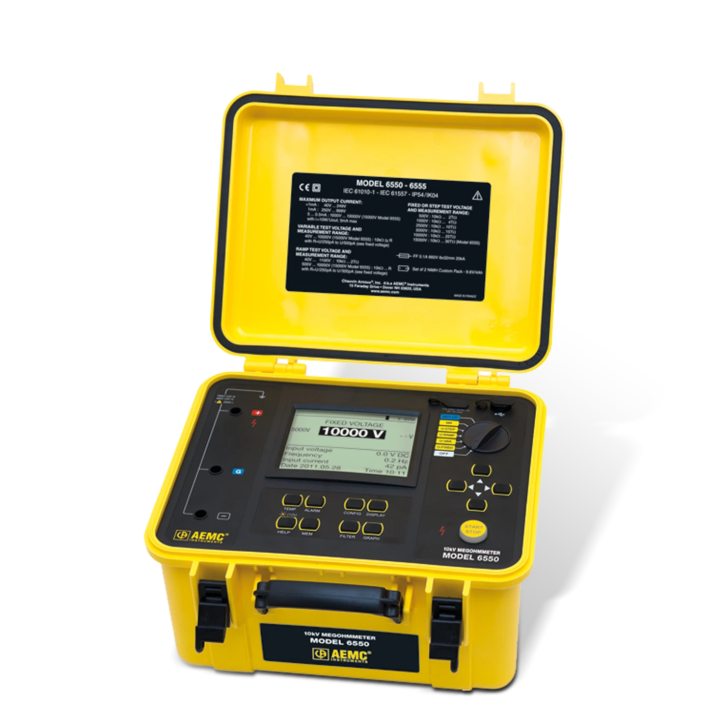 AEMC 6555 Megohmmeter with DataView Software, 15 kV