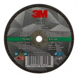 3M 87457 Cut-Off Wheel, 3 x 0.04 x 1/4"-28 arbor, 50-pack-