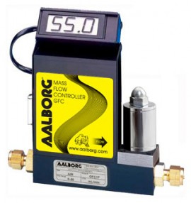 AALBORG GFC17A-VAL6-A0-3NC-07-SS Mass Flow Controller, 0 to 1 LPM N2, 1/4"-