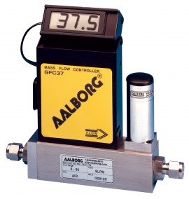 AALBORG GFC37A-VAL6-A0-3NC-30-SS Mass Flow Controller, 0 to 20 LPM N2, 1/4"-