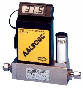 AALBORG GFC67A-VEL2-A0-3NC-60-SS Mass Flow Controller, 0 to 500 LPM N2, 1/2"-