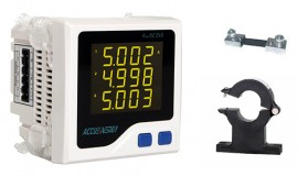 Accuenergy AcuDC 243-1000V-A2-P1-X5-C-D DC Power Meter/Data Logger, 1000 V, 4-20 mA, Modbus RTU-