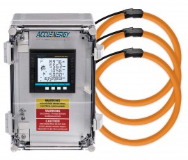 Accuenergy AcuPanel 9104X-IIR-RCT-P3V3-WEB-PUSH + RCT24-2500 Power Meter, 45 to 65 Hz, 480 V-
