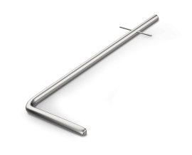 Accuenergy AcuPRE-XX-007 Static Pressure Tip, L-type, 304SS, 0° opening, 0.23 x 4.92" (6 x 125 mm)-