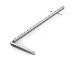 Accuenergy AcuPRE-XX-008 Static Pressure Tip, L-type, 304SS, 0° opening, 0.23 x 7.87" (6 x 200 mm)-