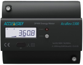 Accuenergy AcuRev 1313-mA-X0 DIN Rail Power/Energy Meter, 80/100/200 mA CT input-