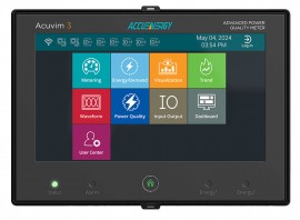 Accuenergy Acuvim 3 Series Advanced Power Quality Meter with DIN rail mount, 5 A, DC-
