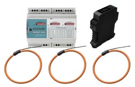 Accuenergy RIK16-mA-1 Single channel 4-20mA/0-20mA Output Integrator with 16" Rogowski Coil, Din-Rail Power Supply, 100-240Vac-