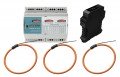 Accuenergy RIK36-333-3 Three channel 0-333mV Output Integrator with 36" Rogowski Coil, Din-Rail Power Supply, 100-240Vac-
