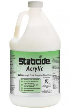 ACL Staticide 40001-CASE Acrylic Anti-Static Floor Finish, 1 gal, 4-pack-