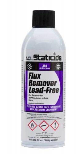 ACL Staticide 8622 Lead-Free Flux Remover Aerosol, 12 oz, 12-pack-