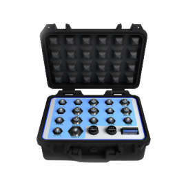 Additel 104 Series Adapter and Fitting with carrying case, 1/4&amp;quot; HP male to male and female connectors, 17-piece-