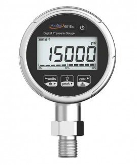 Additel ADT601EX-50-V15-PSI-M ADT601EX, Digital Pressure Test Gauge, ATEX Certified Intrinsically Safe, 0.5%FS, -15 to 0 psi, compound pressure, M20X1.5 M-