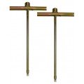 AEMC 2135.39 T-Shaped Auxiliary Ground Rod Electrode, Set of 2, 14.5&amp;quot;-