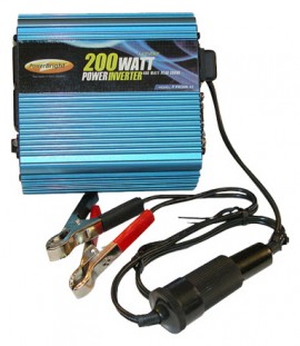 AEMC 2135.43 Inverter for Vehicle Use, 12V DC to 120V AC, 200 Watts-