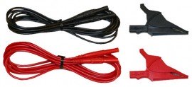AEMC 2140.63 Test Leads with Alligator Clips, Set of 2, Colour Coded, 10ft-