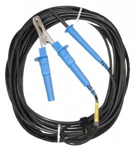 AEMC 2151.22 Shielded Safety Lead with Hippo Clip for the 6550 and 6555, Blue, 45ft-