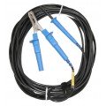 AEMC 2151.22 Shielded Safety Lead with Hippo Clip for the 6550 and 6555, Blue, 45ft-