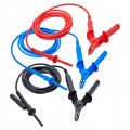 AEMC 2151.36 Integral Leads and Clips for the 6550 and 6555, Colour Coded, Set of 3-