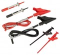 AEMC 2152.14 Utility Test Lead Kit with Silicone Insulated Leads, Grip Probes, Alligator Clips, and Pencil Probes, 5ft, Set of 2-