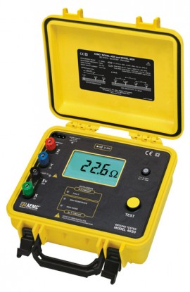 AEMC 4630 Ground Resistance Test Kit with 300&#039; test leads, 2000 &amp;ohm;, rechargeable battery-