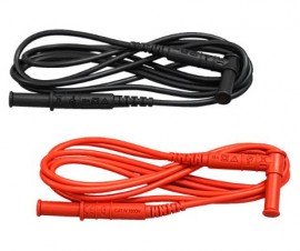 AEMC 500.78 Lead - set of 2, 5 ft PVC color-coded (red/black) with 4mm straight/right banana plugs-