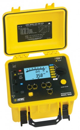 AEMC 5050 Digital Megohmmeter with Analog Bargraph, 5000V-