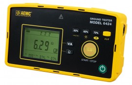 AEMC 6424 Kit-300 ft Ground Resistance Test Kit with 6424 tester, 300'-