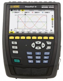 AEMC 8345 PowerPad IV Power Quality Analyzer, 5 to 1000 V AC/DC, 1000 V CAT IV-
