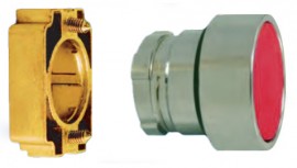 Altech 2AF4 Non-illuminated Metal Push Button with mounting bracket, 22 mm, flush-