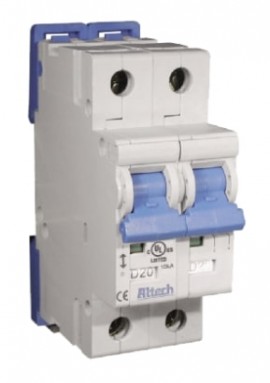 Altech 2GU15 G-Trip UL508 Circuit Breaker, two-pole, 15 A-