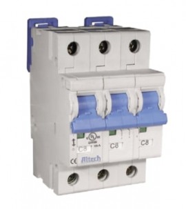 Altech 3GU10 Three-Pole Circuit Breaker, 10 A, G-trip-
