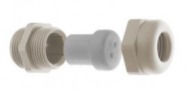 Altech 5316310 Cable Gland, 25 x 1.5 metric, light gray-