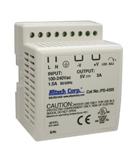 Altech PSD-6015 Universal DIN Rail Power Supply, 60W, 85-264VACin-
