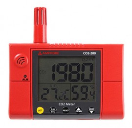 Amprobe Wall-Mounted Single-Gas Detector, CO<sub>2</sub>, 0 to 9999 ppm-