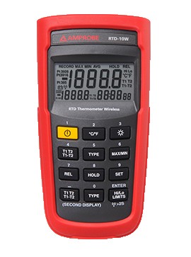 Amprobe RTD-10W Wireless Dual Input Digital RTD Thermometer-