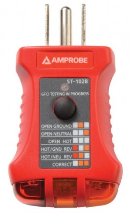 Amprobe ST102B Receptacle Tester with GFCI-