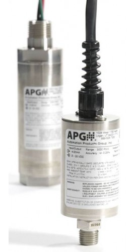 APG PT-400-L1-300-PSIG-E19-5-P0-N0-M1-S0 Intrinsically Safe Pressure Transducer, 0-300 PSI, Gauge-