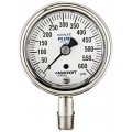Ashcroft 1009 Pressure Gauge, 0 to 600 psi, 2.5&amp;quot; dial, &amp;frac14;&amp;quot; NPT male lower, SS housing-
