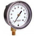 Ashcroft 1490 Pressure Gauge, 0/100 &amp;quot;H<sub>2</sub>O, 2.5&amp;quot; dial, &amp;frac14;&amp;quot; NPT male center back, black, glass filled polysulfone-