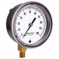Ashcroft 1490 Pressure Gauge, 0 to 3 psi, 2.5&amp;quot; dial, &amp;frac14;&amp;quot; NPT male center back, black, glass filled polysulfone-