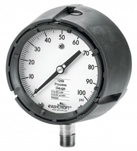 Ashcroft 1259 Pressure Gauge, 0 to 160 psi, 4.5&amp;quot; dial, &amp;frac12; NPT male lower, PBT polybutylene terephthalate-