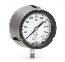 Ashcroft 1259 Pressure Gauge, 0 to 400 psi, 4.5&amp;quot; dial, &amp;frac12; NPT male lower, PBT polybutylene terephthalate-