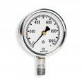 Ashcroft 1008 Pressure Gauge, 0 to 2000 psi, 2.5&amp;quot; dial, &amp;frac14;&amp;quot; NPT male lower, SS housing-