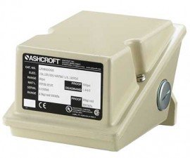 Ashcroft LPSN4HB25 60IW LP-Series Pressure Switch with NEMA 4X Enclosure, Fixed Deadband, 60 inH2O-