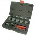 Astro Pneumatic 9477 Ratchet  Crimping Tool Set, quick change, 7-piece-