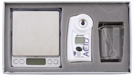 Atago 7302 PAL-EASY ACID2 Pocket Acidity Meter Grape and Wine Master Kit, 0.1 to 4% Acid Range-