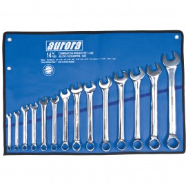 Aurora Tools TLV055 Combination Wrench Set, imperial, 14-piece-
