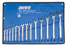 Aurora Tools TLV056 14-Piece Metric Wrench Set with Pouch-