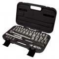 Aurora Tools TLV360 41-Piece SAE/Metric Socket Set, 1/4" and 3/8" Drive-